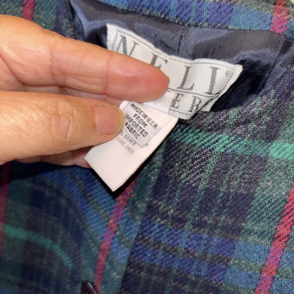 Nell Flowers Two piece Wool Blend skirt Set 14 Vintage Women Lined Plaid - Picture 4 of 16